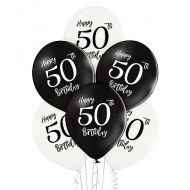 Balony 50 urodziny  50 rocznica białe czarne 6 szt. - 42-91_1.jpg.410x410_q100_sharpen.jpg