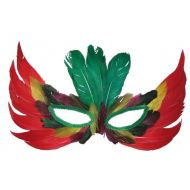 Maska z piór ptak maska ptaka - maska_z_pior_a_czerwona_cm_008_aster.jpg