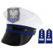 Czapka policja policjant strój policjanta z pagonami dla dziecka