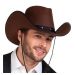 Kapelusz kowbojski brązowy z paskiem kapelusz szeryfa