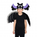 Nietoperz czapka skrzydła nietoperza, postać/temat: zwierzęta, płeć: unisex, Kolor: czarny, Rozmiar: dziecięcy, komplet/całość: z skrzydłami